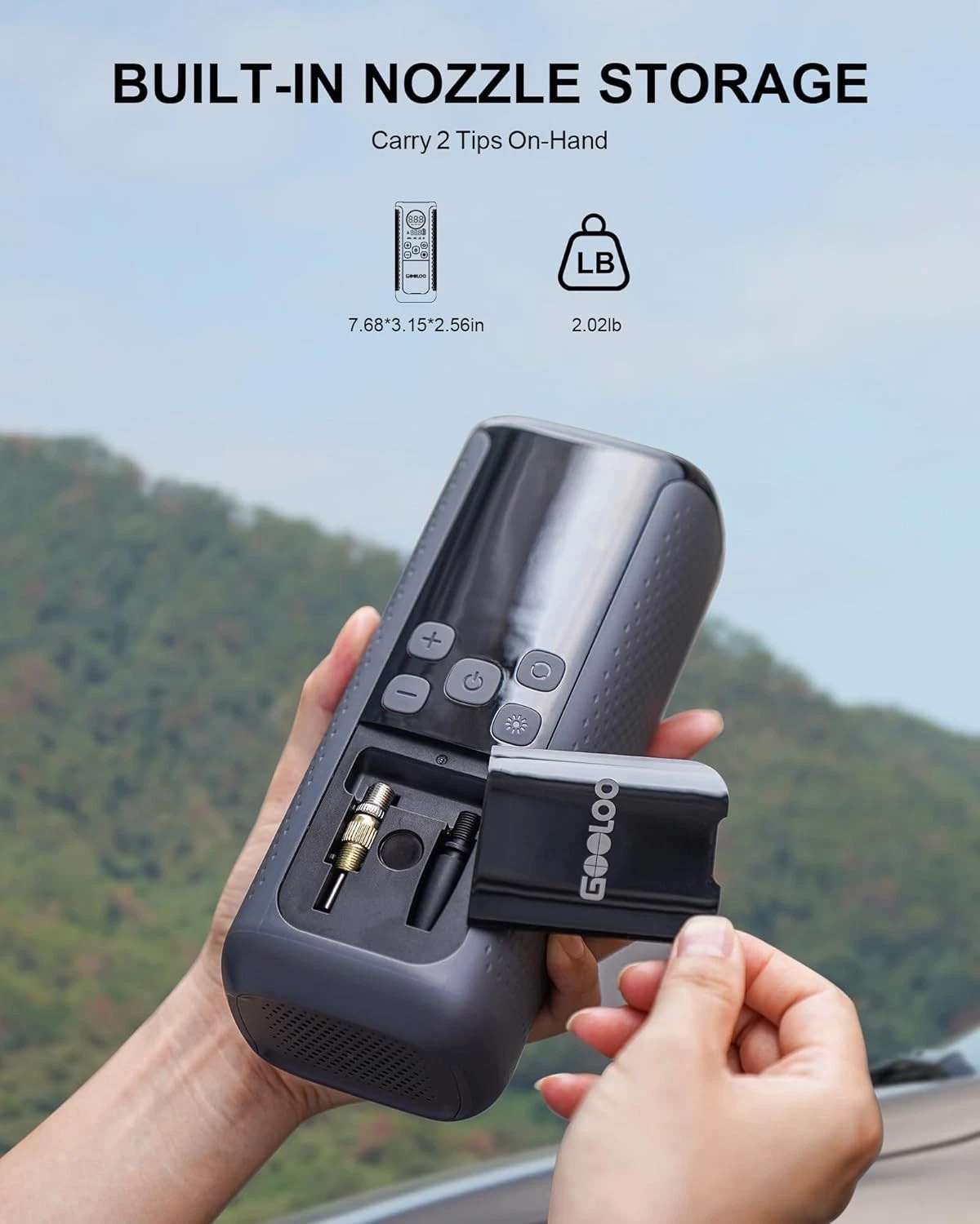 GOOLOO GT160 Cordless Digital Tyre Inflator Pump Air Compressor USB Power Bank - Image 6