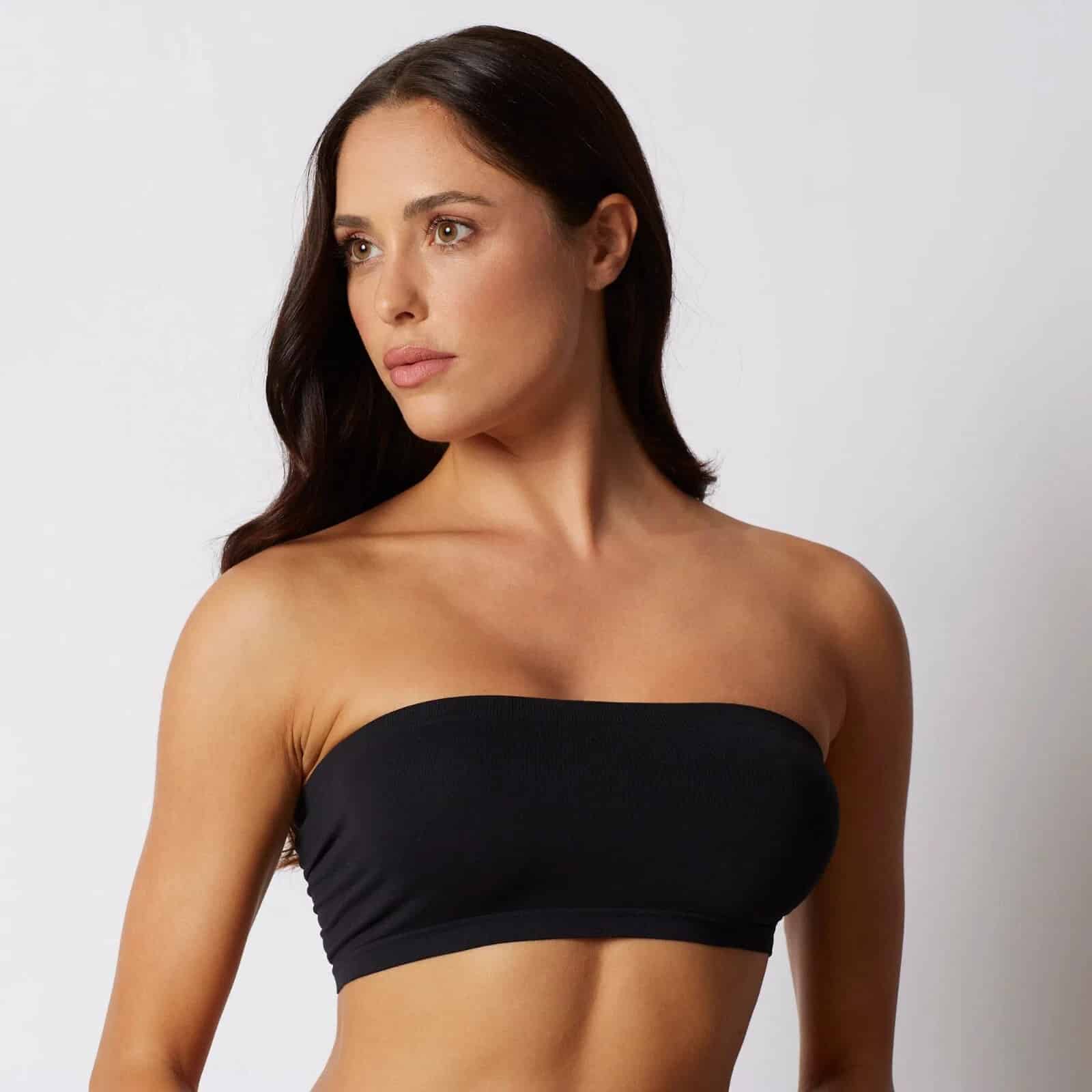 Bandeau Strapless Bra That Actually Stays Up Breathable Comfy Silicone Grip Band - Image 4