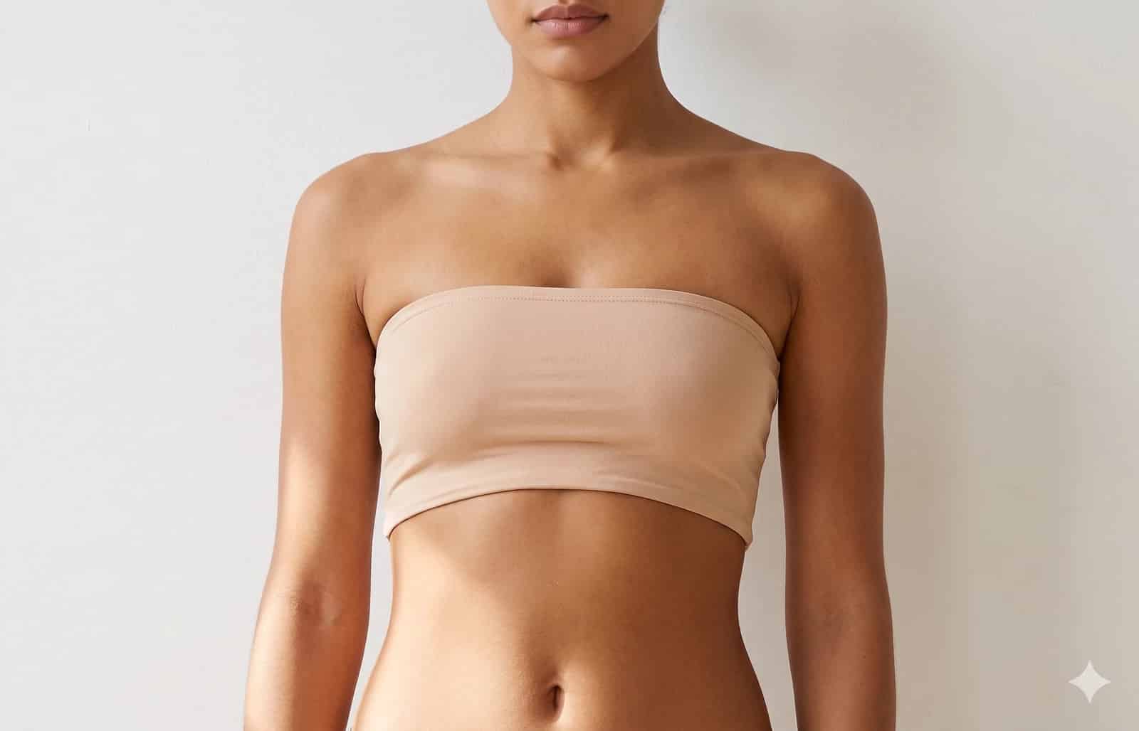 Bandeau Strapless Bra That Actually Stays Up Breathable Comfy Silicone Grip Band - Image 8