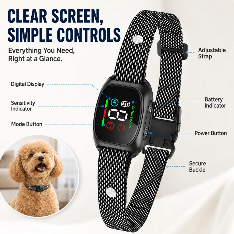 Smart Anti-Bark Dog Collar Stop Barking Pet Training Control IP67 Waterproof - Image 4