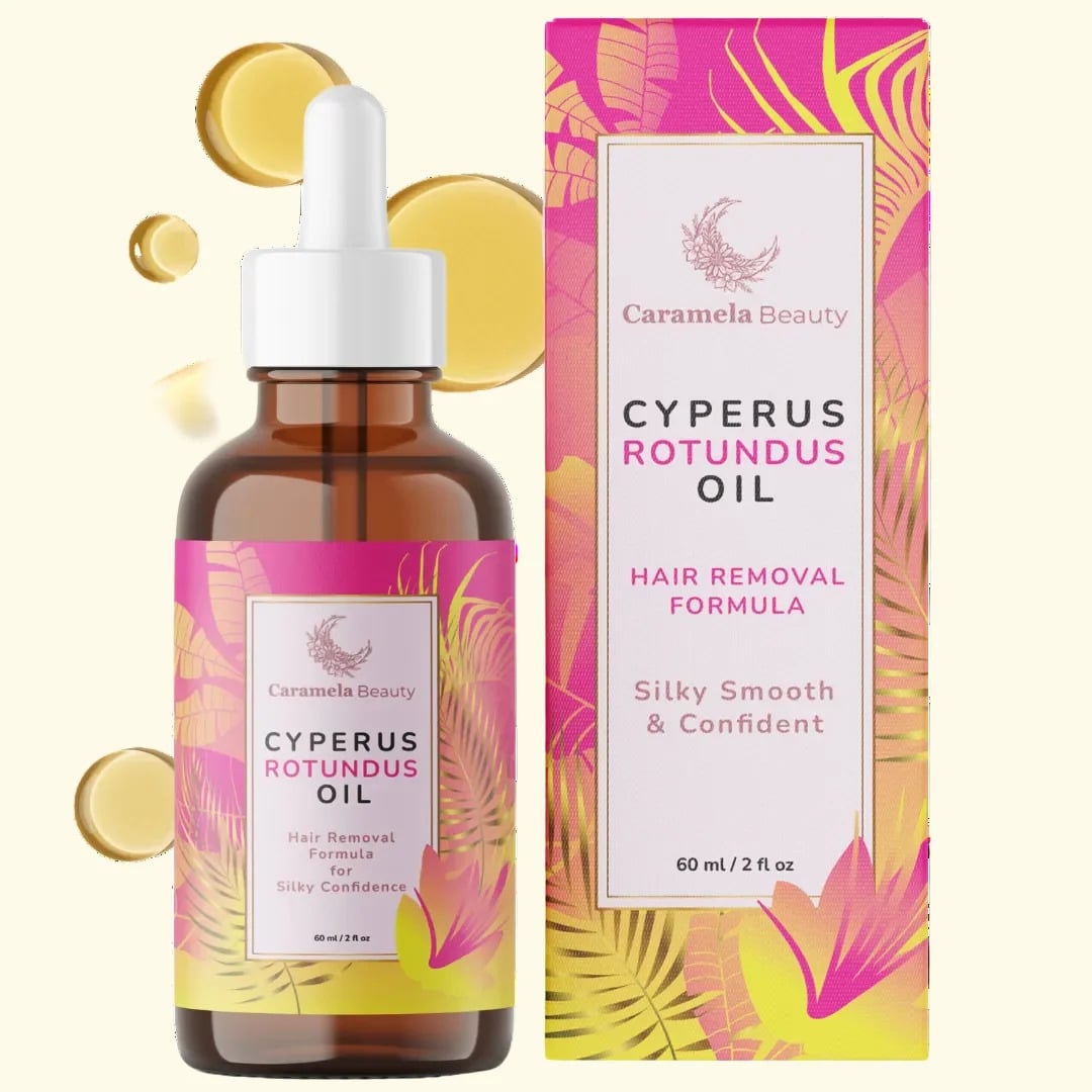 Cyperus Rotundus Oil 60ml - Natural Hair Removal Formula Reduce Body Hair Growth