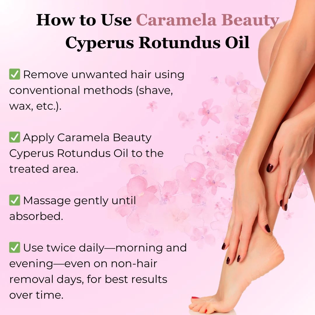 Cyperus Rotundus Oil 60ml - Natural Hair Removal Formula Reduce Body Hair Growth - Image 6