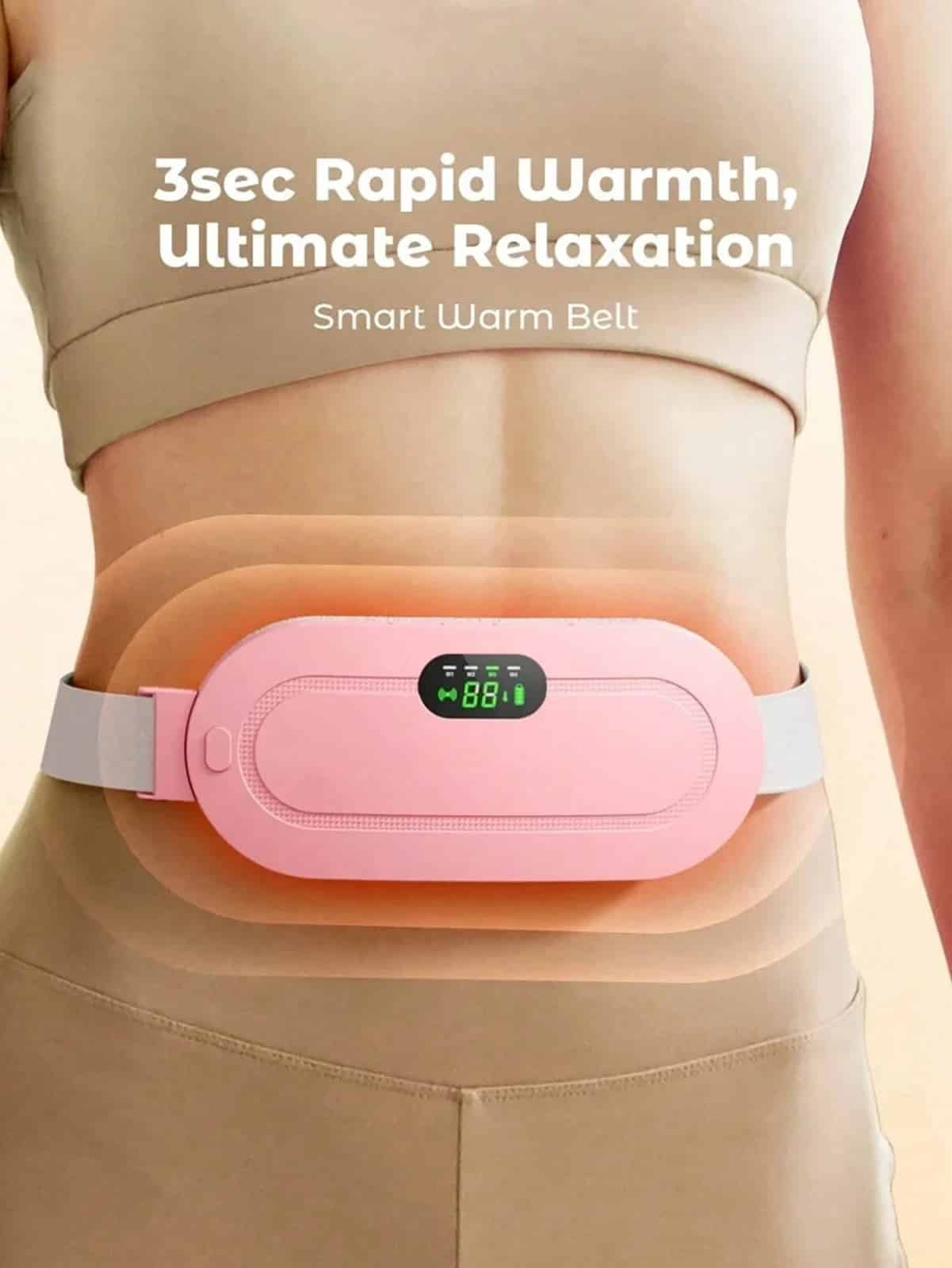 Electric Heating Pad Menstrual Period Pain & Endometriosis Relief Massage Belt - Image 2