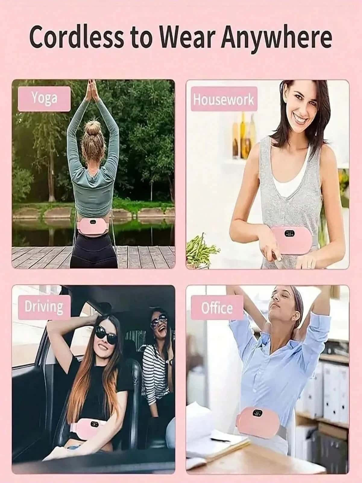Electric Heating Pad Menstrual Period Pain & Endometriosis Relief Massage Belt - Image 9