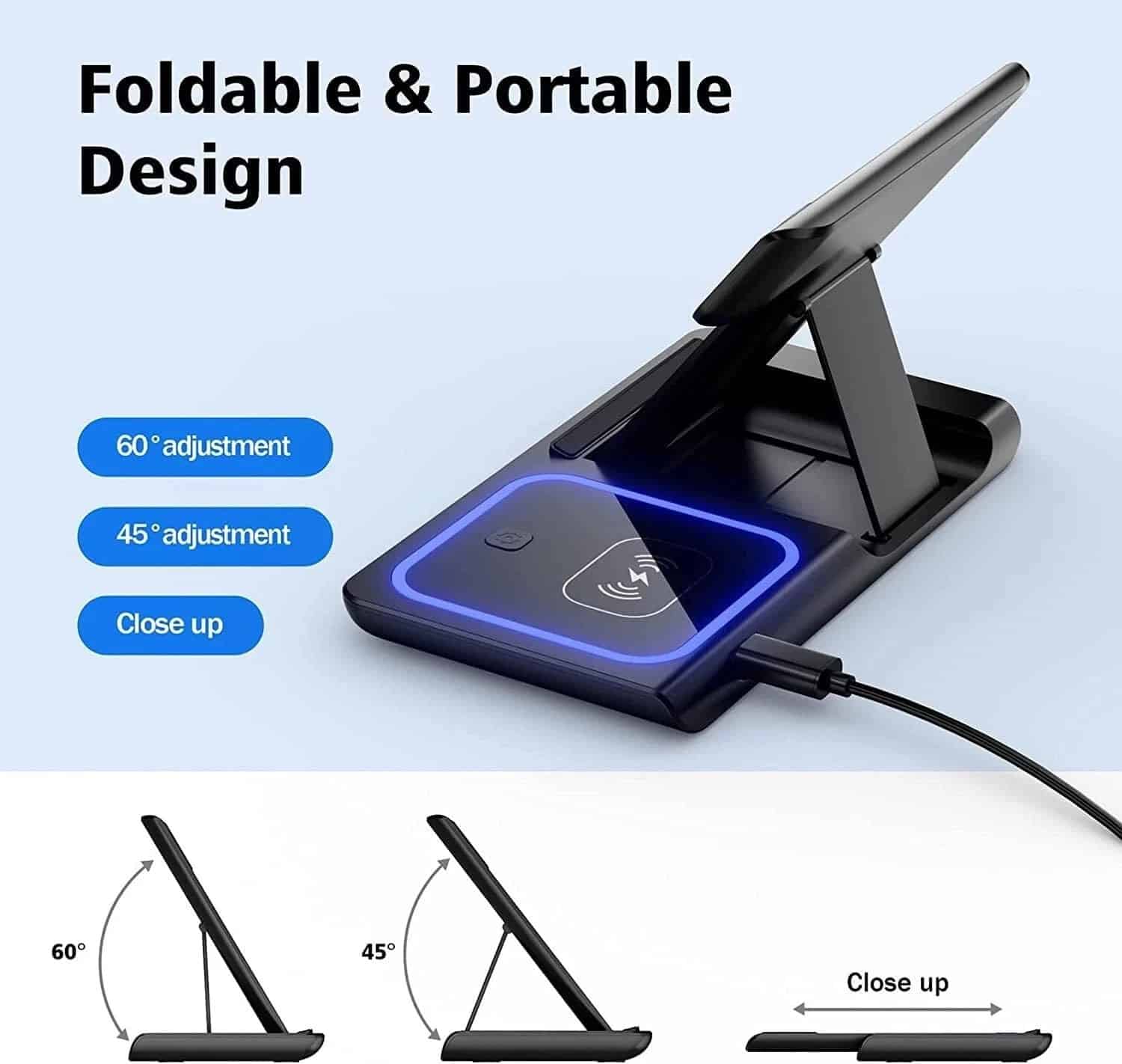 3-in-1 Fast 15W Wireless Charger Station Dock for Apple iPhone Watch AirPods - Image 4